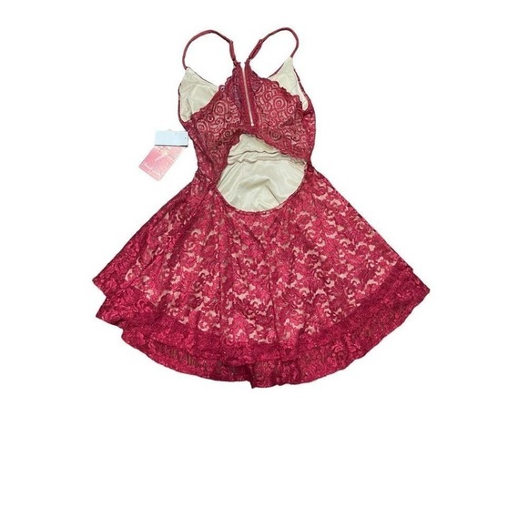 Emerald Sundae| Red Racerback Lace Glitter Party Dress JR’s ‎ XL NWT Whmsigoth - Picture 5 of 10